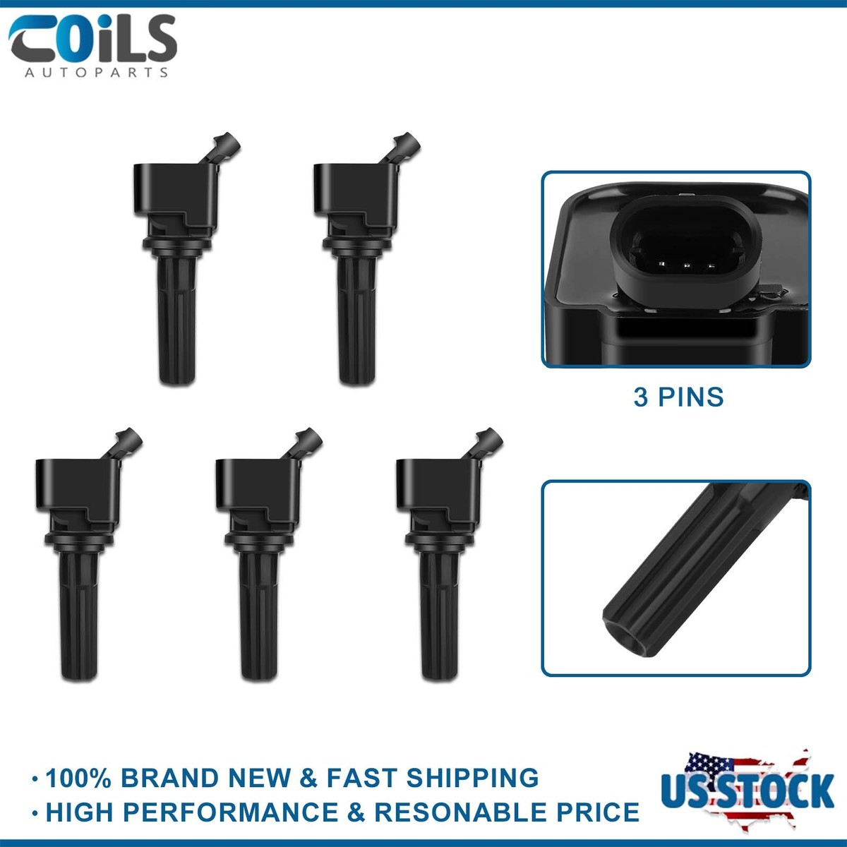 grk3 カミカゼコンバージョン 5 Ignition Coil Pack For Hummer H3 2007 2008 2009 H3T 2009