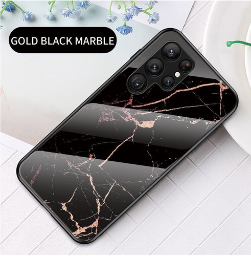 Marble Texture Glass Phone Case For Samsung S24 S23 S22 S21 S20 Ultra S10 S9 S8 - Picture 22 of 32