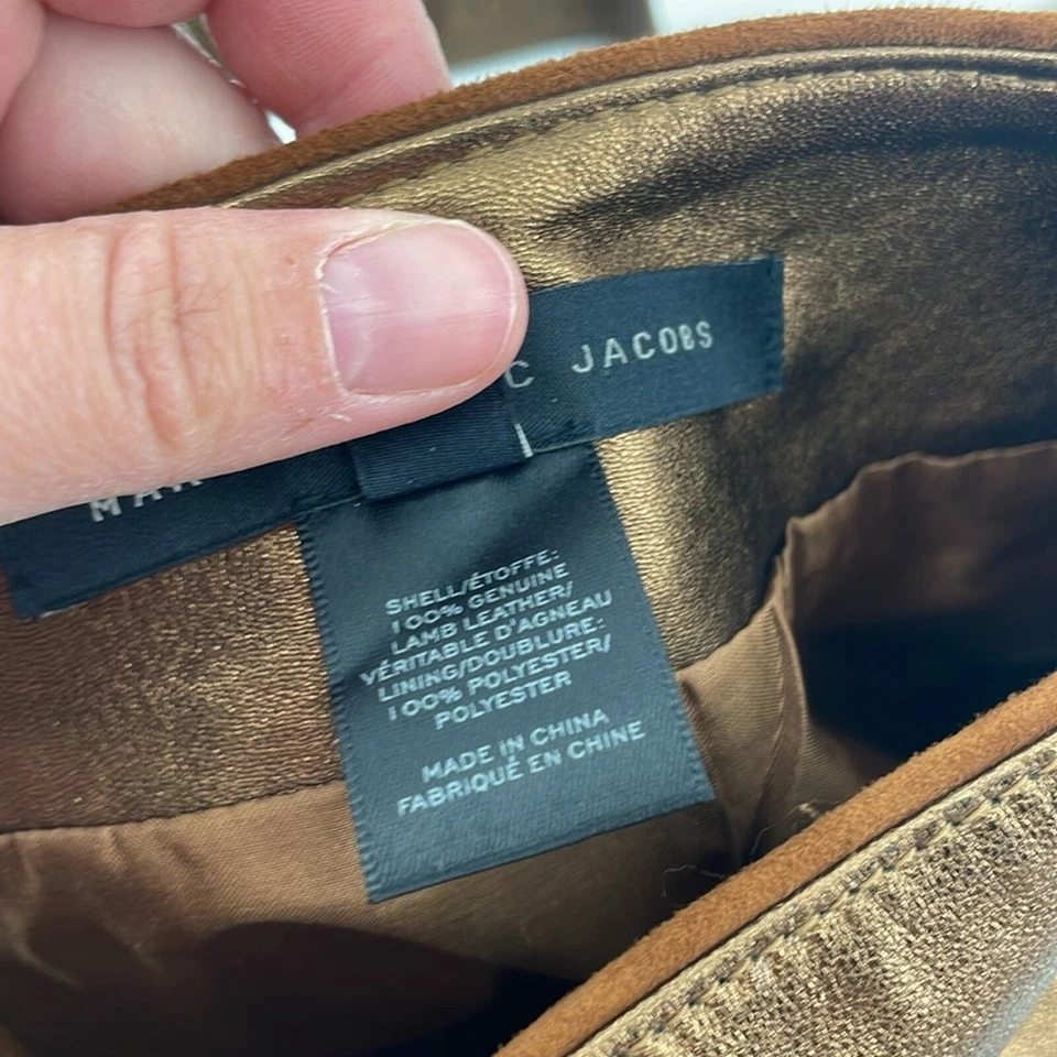 Marc by Marc Jacobs Bronze Leather Partridge Skirt 2 A16 - Image 4 of 4