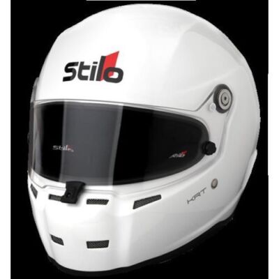 Stilo AA0714AH2U60 ST5 KRT20 Karting Helmet, 60cm Large Plus - Gloss White NEW