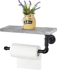 Wall Mounted Toilet Paper Holder Storage Shelf Paper Towel Dispenser Roll Hanger