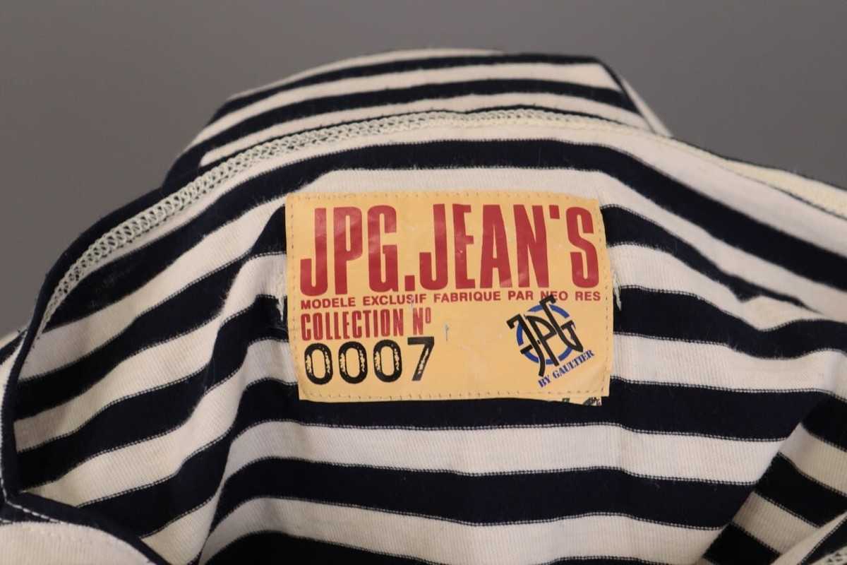 【関税込み】Jean Paul Gaultier ジーンズ JEAN PAUL GAULTIER JEANS Black / White Striped Long Sleeve