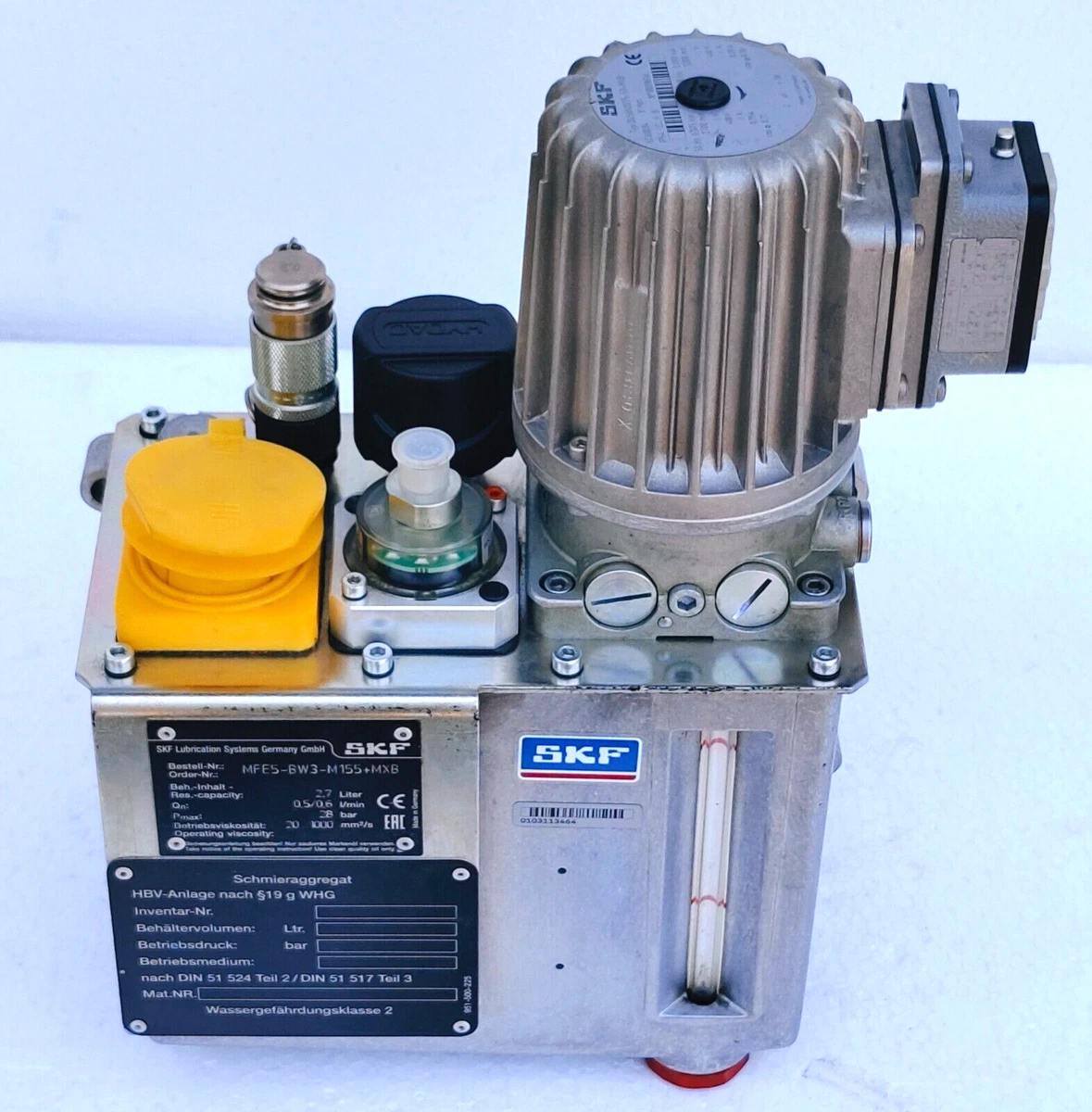 Pompe à Huile Lubrifiante Automatique 3L - 110V Avec Manomètre - Usage Industriel - Neuf