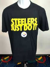 Pittsburgh Steelers Black NFL Nike "Just Do it" T-shirt Sz. L 1 Med 11