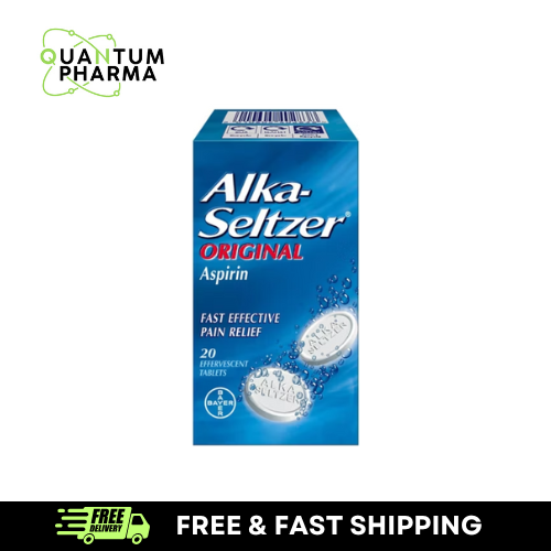 Alka Seltzer Original 20 or 40 Effervescent Soluble Tablet Fast Pain Relief - Picture 2 of 3
