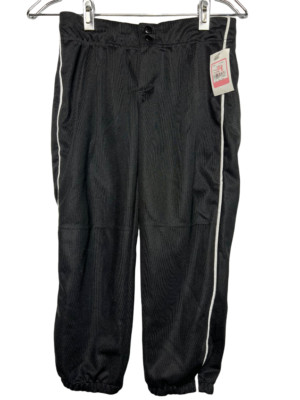 Teamwork Athletic Apparel Jugend Baseball Hose Schwarz / WEISS XS 24-26