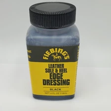 Fiebing's Leather Sole & Heel Edge Dressing  Shoes Boots- Black 4 oz.