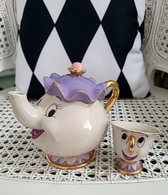 Wonderful Disney Mrs Potts Teapot & Chip Cup Beauty & the Beast by