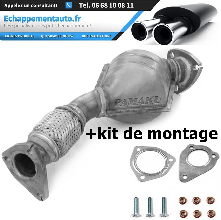 Catalyseur haut rendement pour Audi A6 C5 et Passat 1.9 en acier inoxydable robuste
