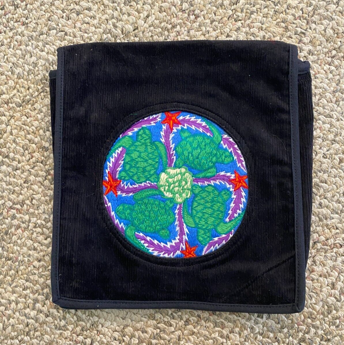 Boho Embroidered Turtle Crossbody Bag by Venus Imports-image