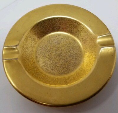 Vintage PICKARD CHINA #135 USA Gold Encrusted Ashtray