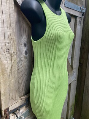 NEW BARBOUR INTERNATIONAL SILVESTRO KNIT DRESS - LIME GREEN - MIDI LENTH  UK8(XS) | eBay