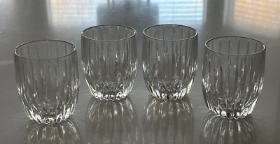 Set of (x4)~MIKASA "Park Lane" Double Old Fashioned Glasses~Crystal~Germany~NEW