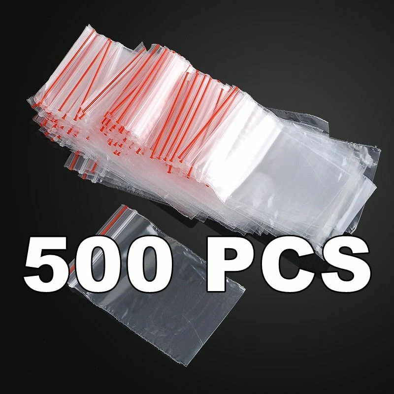500pcs Lot of 7cm x 10cm ZIP Lock Polybag 7x10cm 70.100 cm 500