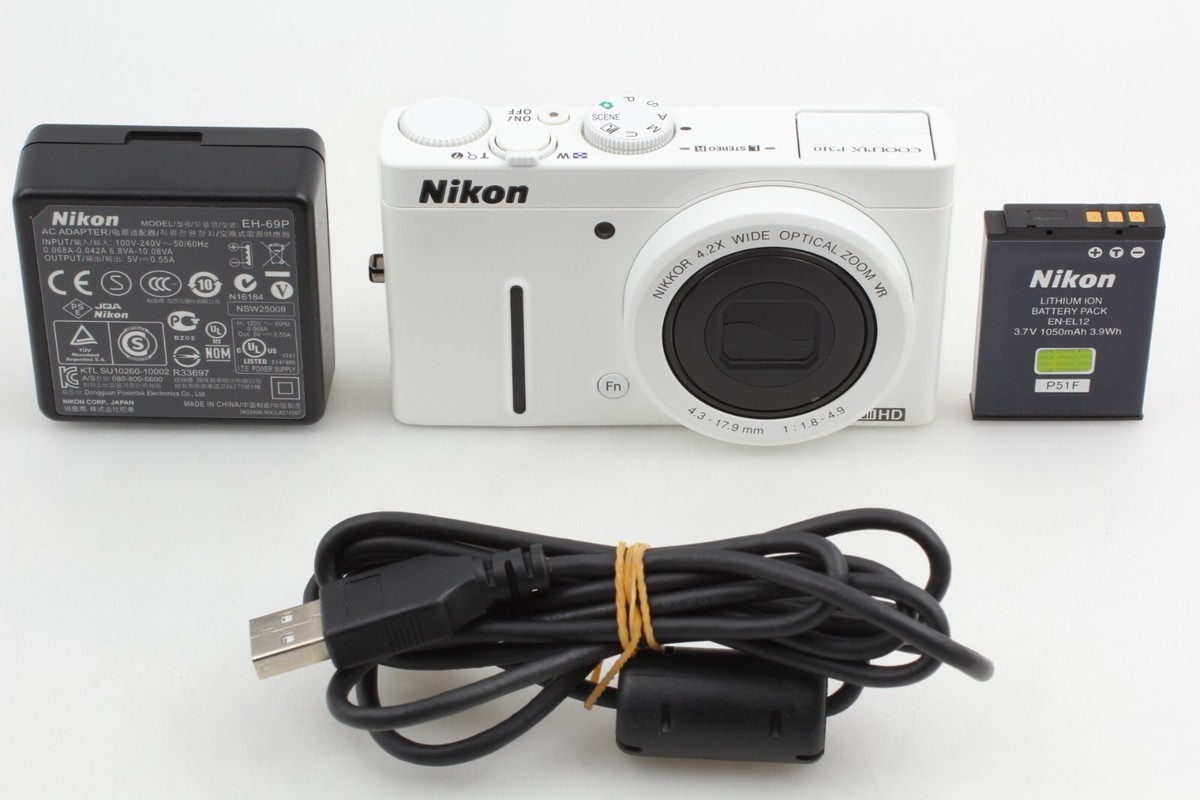 EXC+5] Nikon COOLPIX P310 White 16.0MP Compact Digital