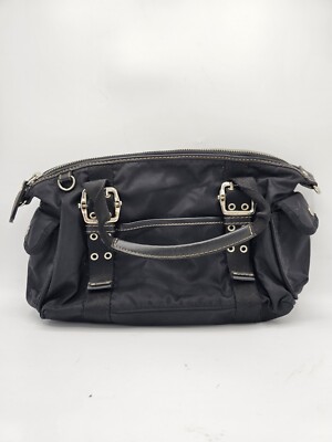 Vintage Franco Sarto Y2K Black Nylon Hand Bag Purse | eBay display picture 3