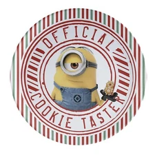 [Zak Designs]  Minions Melamine Dinner Plate - Official Cookie Taster - New 