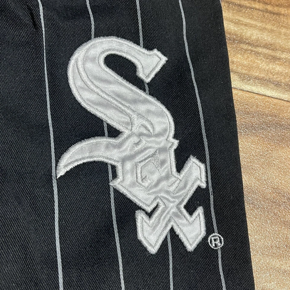 Винтажные шорты 90-х стартер Chicago White Sox MLB на булавке в полоску редкий размер маленький - Изображение 3 из 4
