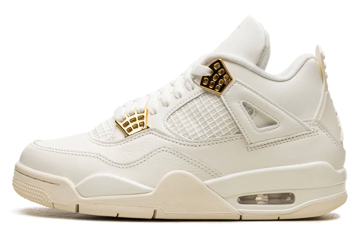NEW Nike Air Jordan 4 Retro Metallic Gold White AQ9129-170 NEW Nike Air Jordan 4 Retro Metallic Gold White AQ9129-170