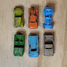 VTG TOOTSIE TOY LOT OF of 6 CARS  TRUCKS FORD GT JEEP ROADSTER PICK-UP