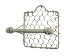 Colonial Tin Works Rustic Chicken Wire Toilet Paper Holder