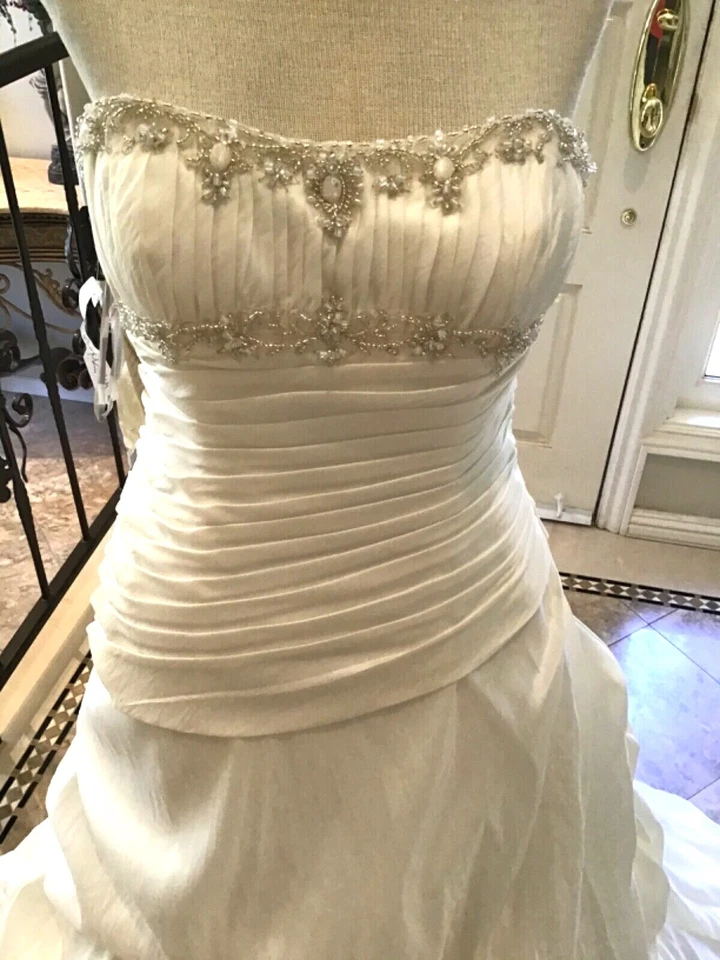 Alfred Angelo новый свадебное платье свадебное платье бриллиант белый размер 8 новый с ярлыком - Изображение 2 из 4