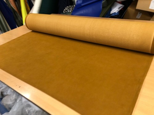 60% OFF! WARWICK FAB MATADOR TAN BROWN ALACANTARA SUEDE TYPE UPHOLSTERY FABRIC - Picture 2 of 5
