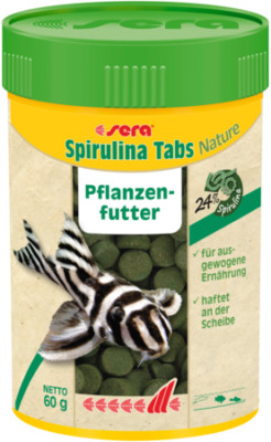 sera Spirulina Tabs Nature 100ml Futter für Garnelen und Pflanzenfresser