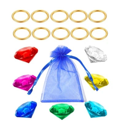 LIUWAZJ Sonic The Hedgehog Chaos Emeralds Multiverse Chaos Emerald 10 Rings & 1 Stickes