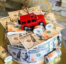 20 essbar Geld Dollar Esspapier Oblaten dekorieren Geburtstag Torte Kuchen