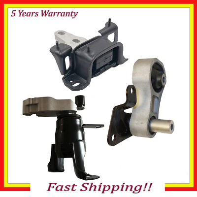 MotorKing Engine Motor & Manual Trans. Mount For 11-16 Ford Fiesta 1.6L Set 3PCS
