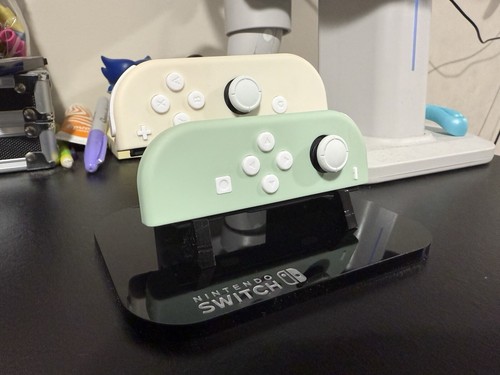 Green And Beige Nintendo Switch Custom Joycons - Picture 2 of 7