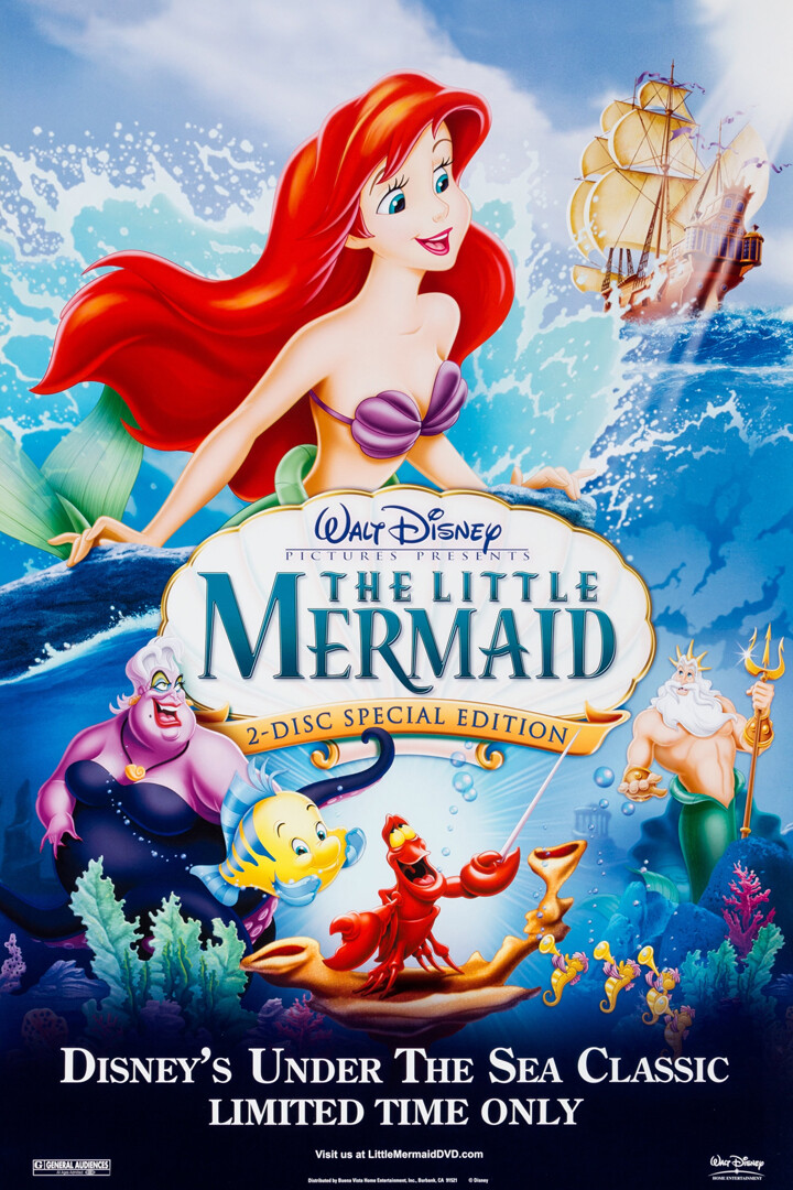 The Little Mermaid Under the Sea Walt Disney Art Wall Room Poster