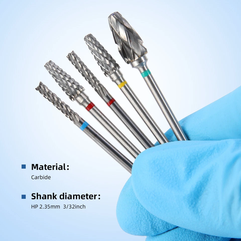 AZDENT Dental Lab Polishing Burs Drills Tungsten Steel Carbide Bur HP 2.35mm - Image 4 of 4