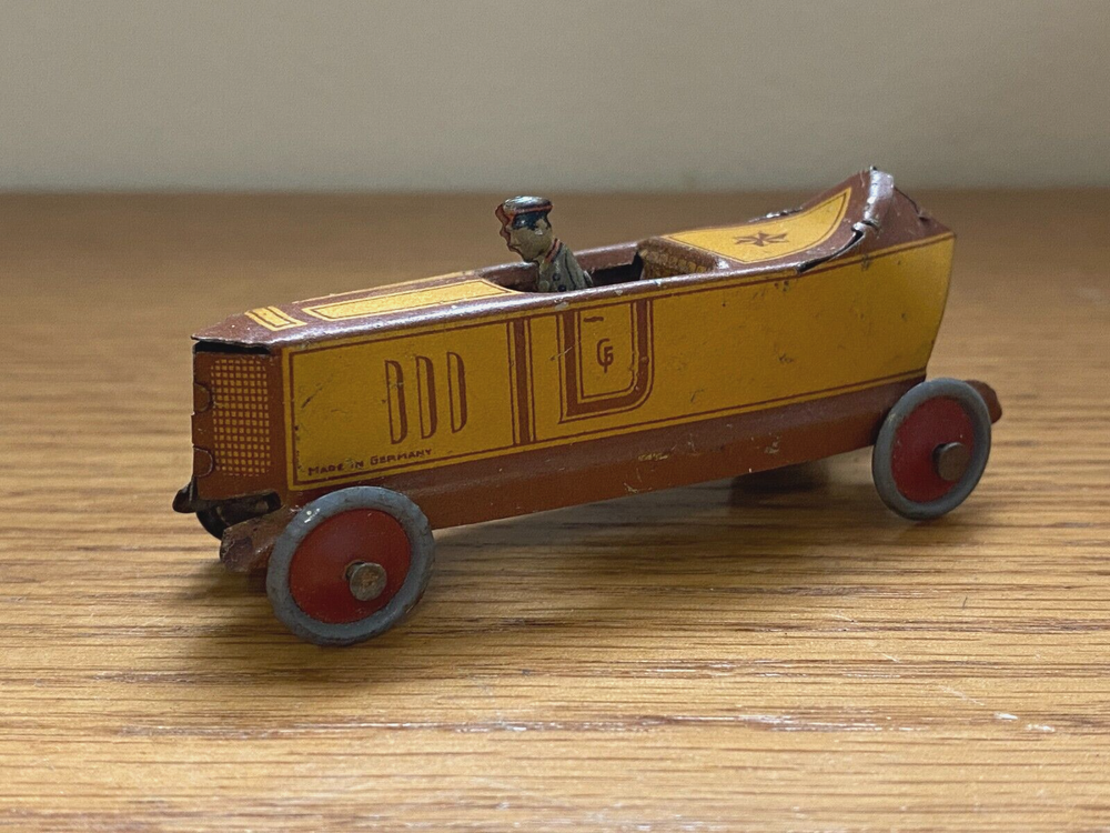 George Fischer Tin Litho Penny Georg Fischer Toy Roadster Racer Race Car EA-03