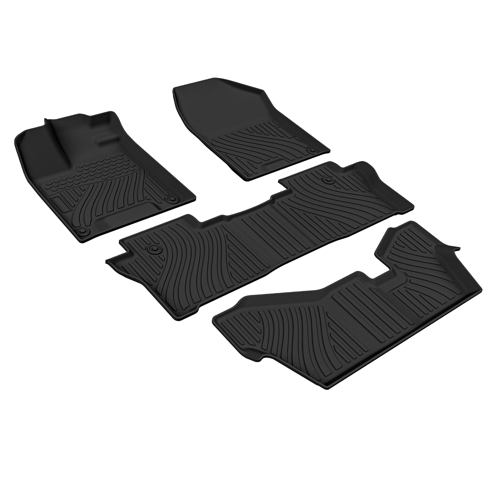 TPE All-Weather Floor Mats for Honda Pilot 2016-2022 8-Seater Custom Fit Car Mats