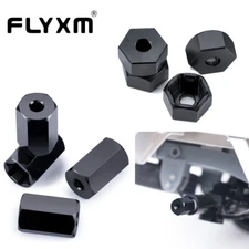FLYXM 4Pcs 5mm to 7mm Alu Combiner Wheel Hub Hex Adapter +10mm for WPL D12 SCX24