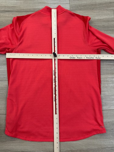 Nike Aeroreact Men's Running Jacket XL Red Half Zip Lightweight Swoosh Logo EUC - Picture 10 of 11