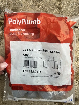 Poly Plumb 22x22x10 Marke Reduzierstück T-Stück