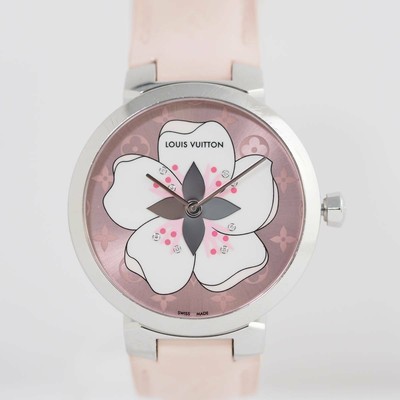 Louis Vuitton Tambour Q13MJE Quartz Sakura Diamond Pink Dial  display picture 2