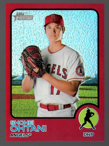 2022 Topps Heritage Shohei Ohtani #150 Chrome Red Border Refractor /573! Rare!
