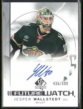 2024-25 UD SP Authentic Future Watch Rookie Auto Jesper Wallstedt /999