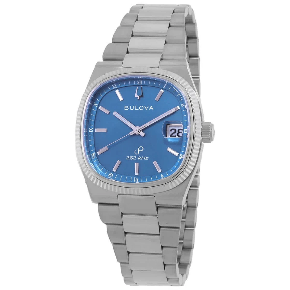 Reloj Hombre Bulova Clásico Cuarzo Esfera Azul 96B440