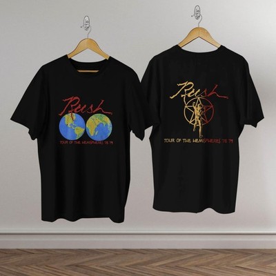 Vintage 1978 - 79 Rush Tour Of The Hemispheres T-shirt, Rush 78' Shirt, Rock Tou