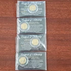 1943 Steel 24KT Gold Lincoln Wheat Small Cent RD Set Uncirculated Uncertified