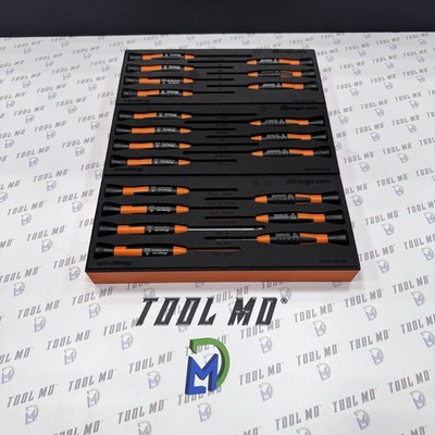 Snap-on Tools USA NEW 21pc ORANGE Mixed Mini Screwdriver Foam Sets