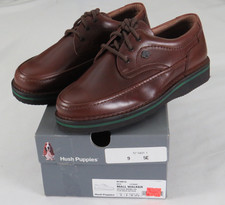 Hush Puppies Men's Mall Walker Shoes Antique Brown Leather, Size 9 EEEEE
