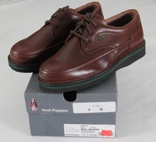Hush Puppies Men's Mall Walker Shoes Antique Brown Leather, Size 9 EEEEE