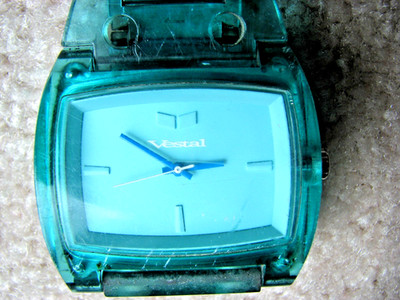Vestal Men's Green/Blue The Destroyer Watch