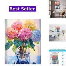 Hydrangea Diamond Painting Kits for Adults-Flowers Diamond Art Kits for Adult...